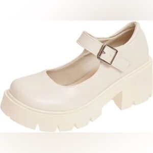 New light PINK  patent leather platform shoes, size 41